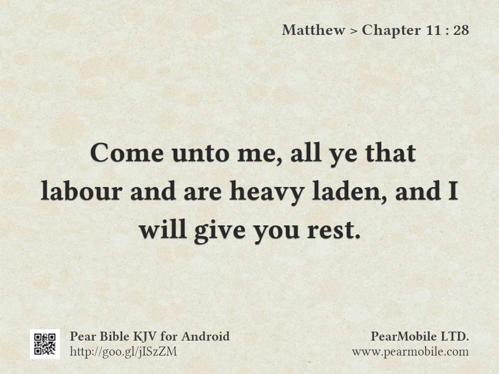 Matthew, Chapter 11:28